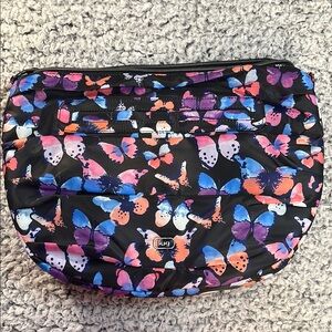 NWOT Scuffle Pleated Crossbody Bag with Disco Pouch - Watercolor Butterflies
